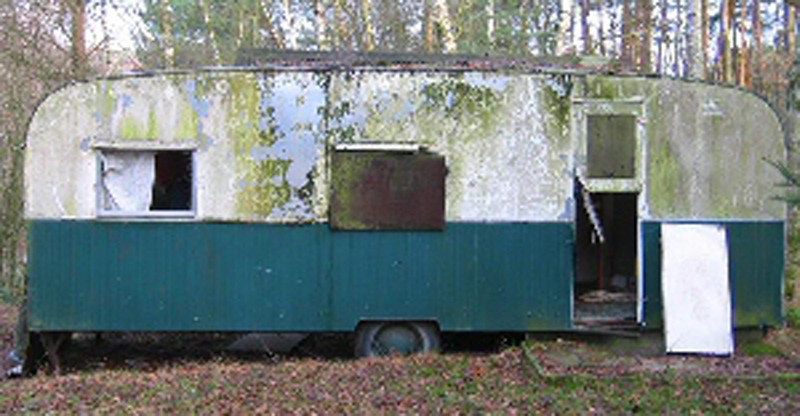A really manky caravan