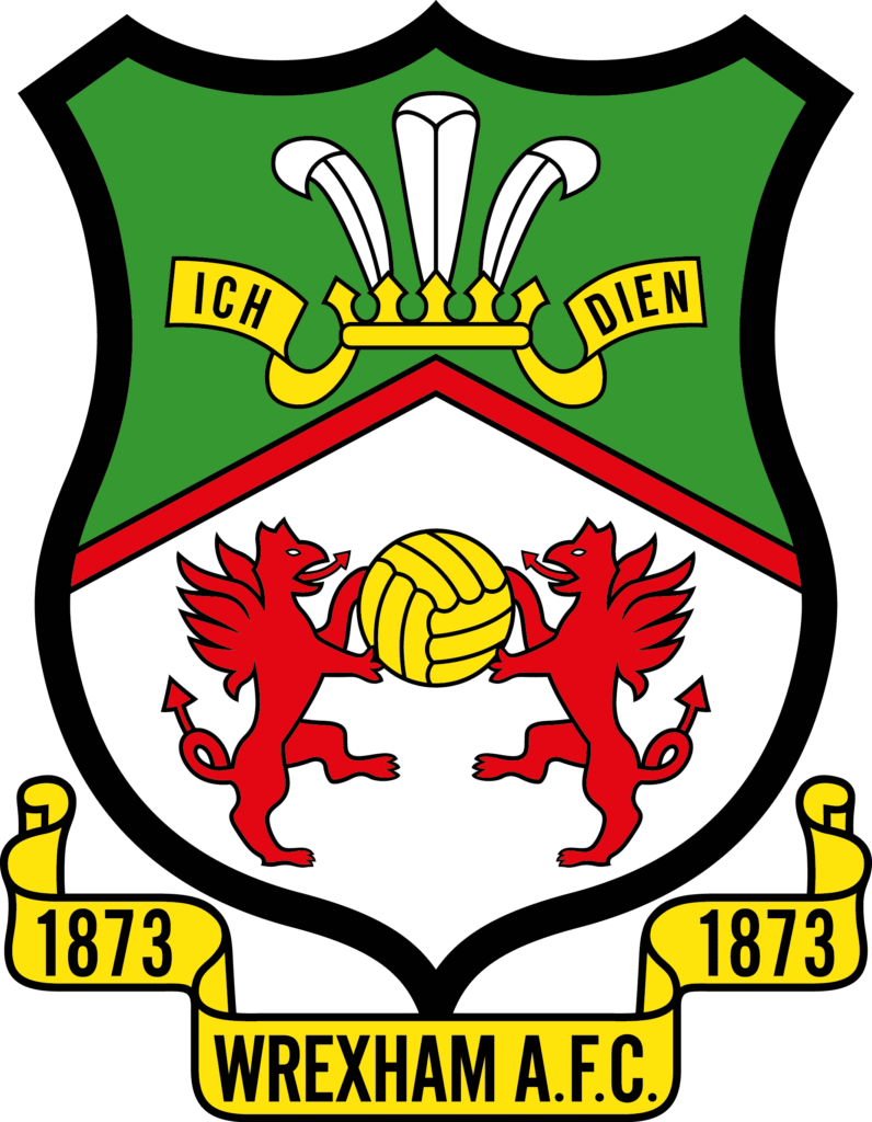 The club crest of Wrexham football club